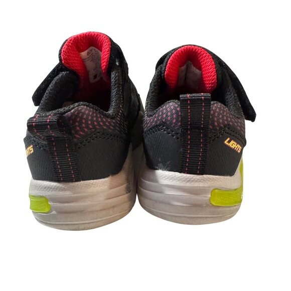 Sketchers Kids Sport Lights LED Sneakers Size‎ 5 Black & Red - Picture 4 of 6